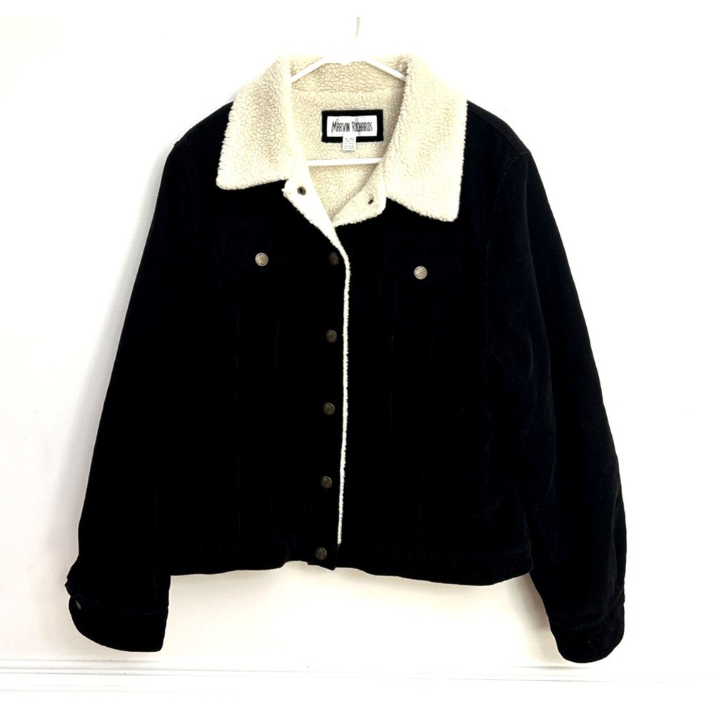 Marvin Richards Corduroy Jacket Women's XL Dark Chocolate Brown‎ Sherpa Lined